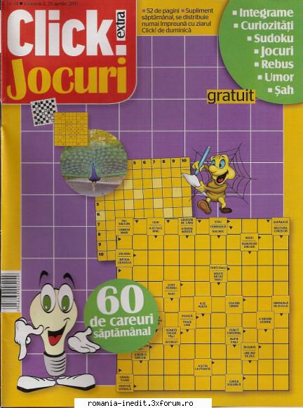 [B] Publicaţii cu probleme distractive - Click jocuri nr. (jpg, 300 dpi, arhiva - Carti in limba romana