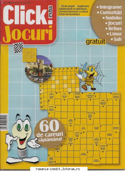 [B] Publicaţii cu probleme distractive - Click jocuri nr. (jpg, 300 dpi, arhiva - Carti in limba romana