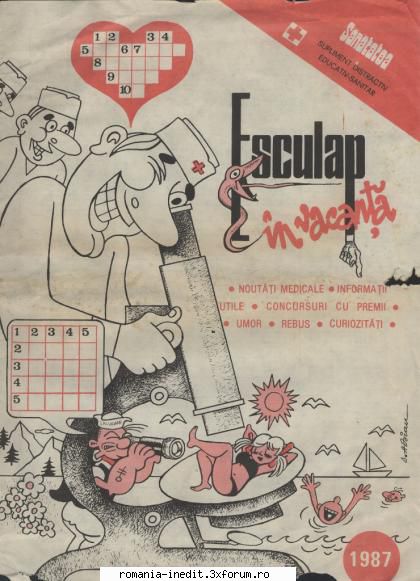 [B] Publicaţii cu probleme distractive - Esculap in vacanta 1987 (jpg, 300 dpi - Carti in limba romana