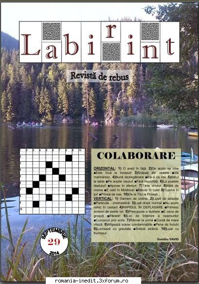 [B] Publicaţii cu probleme distractive - Revista Labirint nr. 29 - Carti in limba romana