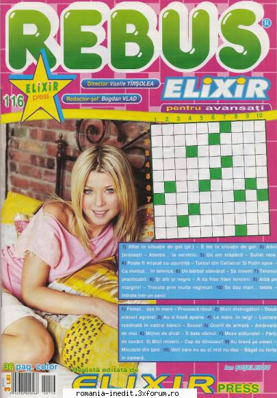 [B] Publicaţii cu probleme distractive - Rebus Elixir nr. ?) (jpg, zip), 300 dpi - Carti in limba romana