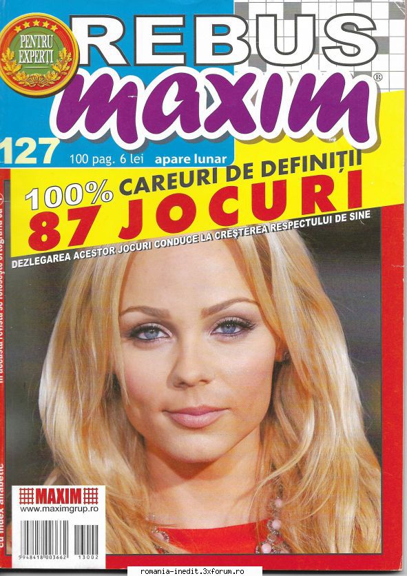 [B] Publicaţii cu probleme distractive - Rebus maxim (jpg, zip), 300 dpi - Carti in limba romana
