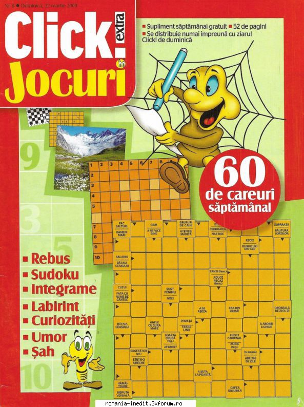 [B] Publicaţii cu probleme distractive - Click jocuri nr. 8-2009 (jpg, 300 dpi - Carti in limba romana