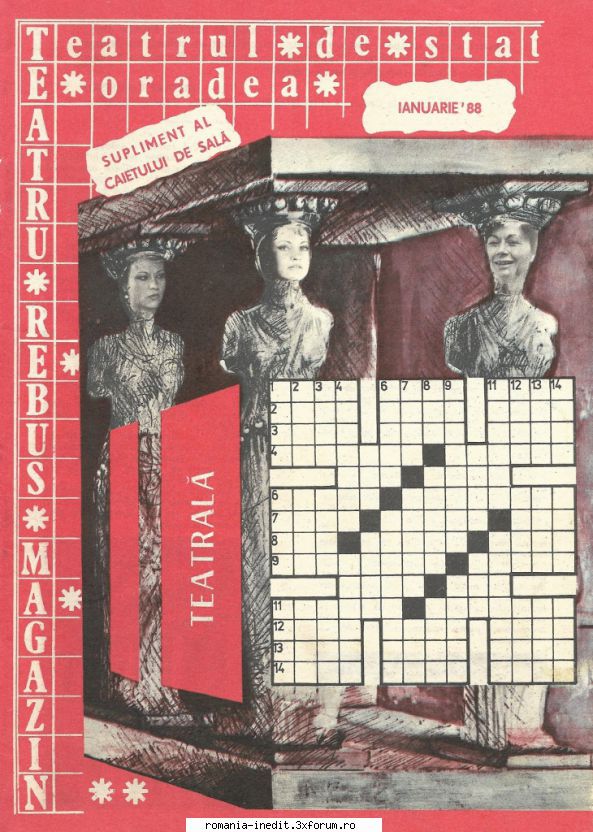 [B] Publicaţii cu probleme distractive - Teatru rebus magazin ianuarie 1988 - Carti in limba romana