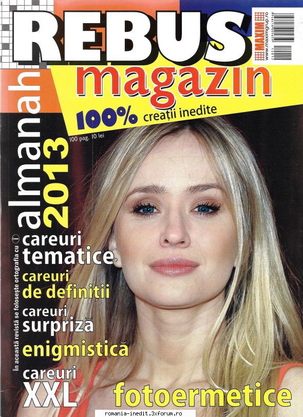 [B] Publicaţii cu probleme distractive - Rebus magazin 2013 (jpg, zip), 300 dpi - Carti in limba romana