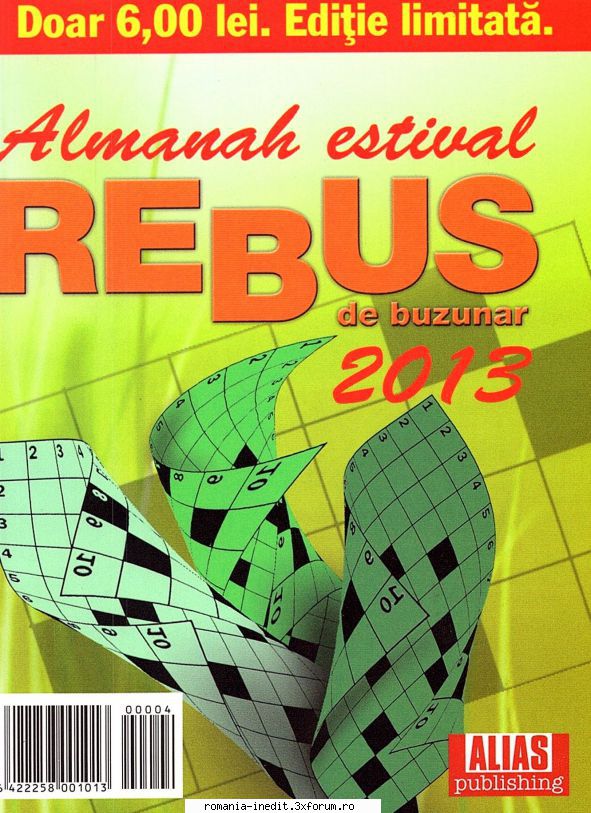 [B] Publicaţii cu probleme distractive - Almanah estival Rebus de buzunar 2013 - Carti in limba romana