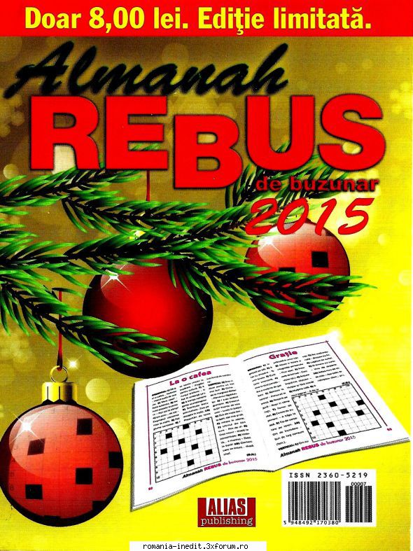 [B] Publicaţii cu probleme distractive - Almanah estival Rebus de buzunar 2015 - Carti in limba romana