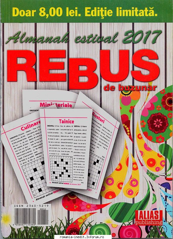 [B] Publicaţii cu probleme distractive - Almanah estival Rebus de buzunar 2017 - Carti in limba romana