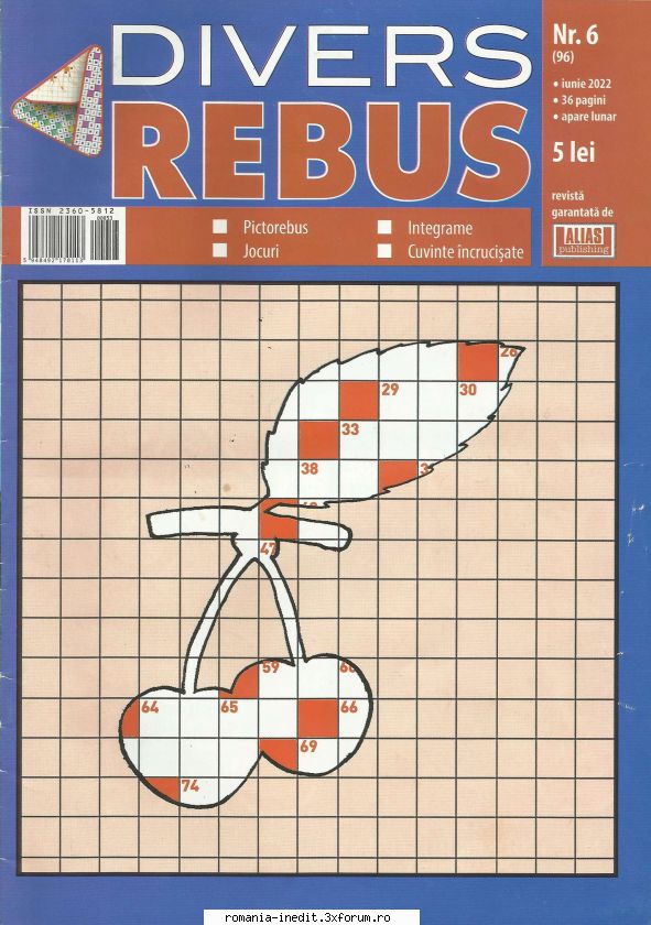 [B] Publicaţii cu probleme distractive - Revista Divers Rebus nr 6 (96) din - Carti in limba romana