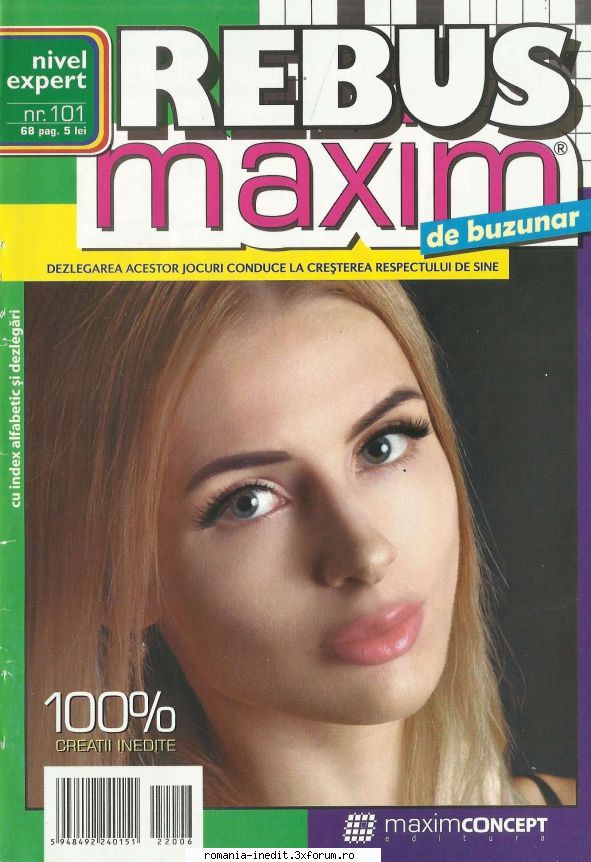 [B] Publicaţii cu probleme distractive - Revista Rebus Maxim de Buzunar nr - Carti in limba romana