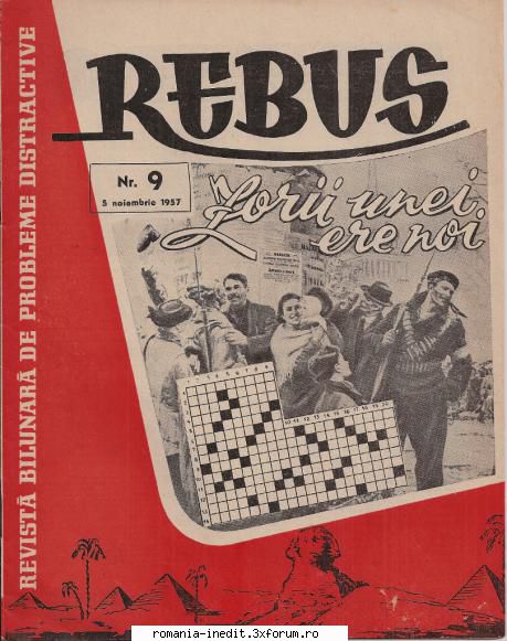 [B] Revista REBUS - Rebus 9-1957 ((jpg, zip), 300 dpi: Este o - Carti in limba romana