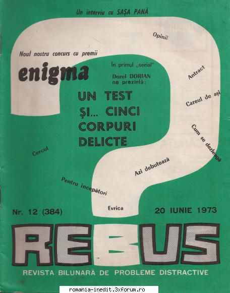 [B] Revista REBUS - Rebus (jpg, zip), 300 dpi Arhiva include un jpg - Carti in limba romana