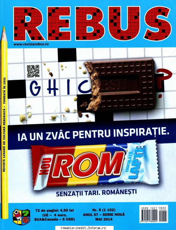 [B] Revista REBUS - Revista REBUS nr. 5(1102) din mai 2014 (format - Carti in limba romana