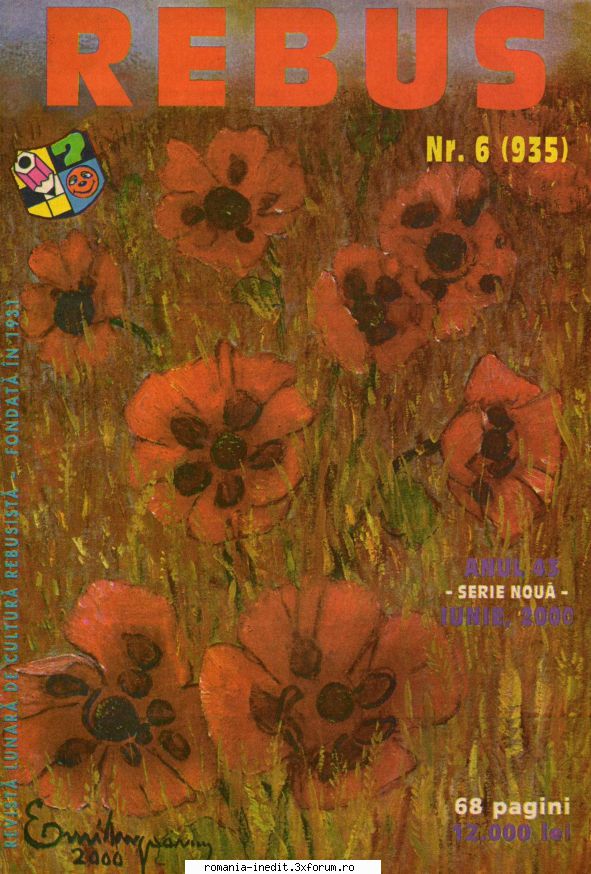 [B] Revista REBUS - Revista REBUS nr. 6(935) din iunie pag., 300 - Carti in limba romana