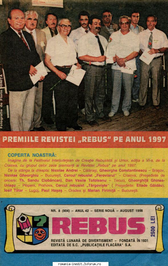 [B] Revista REBUS - Rebus (jpg, zip), 300 dpi: Multumiri pentru - Carti in limba romana