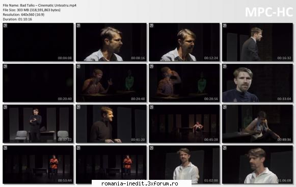 Bad talks (Unteatru) - Regia: Radu Iacoban Scenografia: Tudor Prodan - Teatru rom�nesc - Romanian Theater