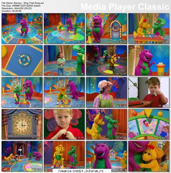 Barney - Sing That Song (DVDrip) - Subtitrare engleza inclusa - Filme pentru copii - Movies for kids