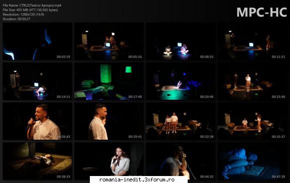 CTRL+Z(Teatrul Apropo) - Cu: Dan Boldea, Alexandra Bob Scenografia - Teatru rom�nesc - Romanian Theater