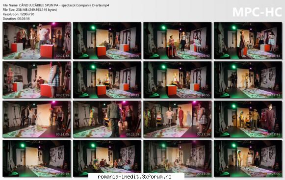 Cand jucariile spun pa(Compania D'arte) - Distributia spectacolului, in - Teatru rom�nesc - Romanian Theater
