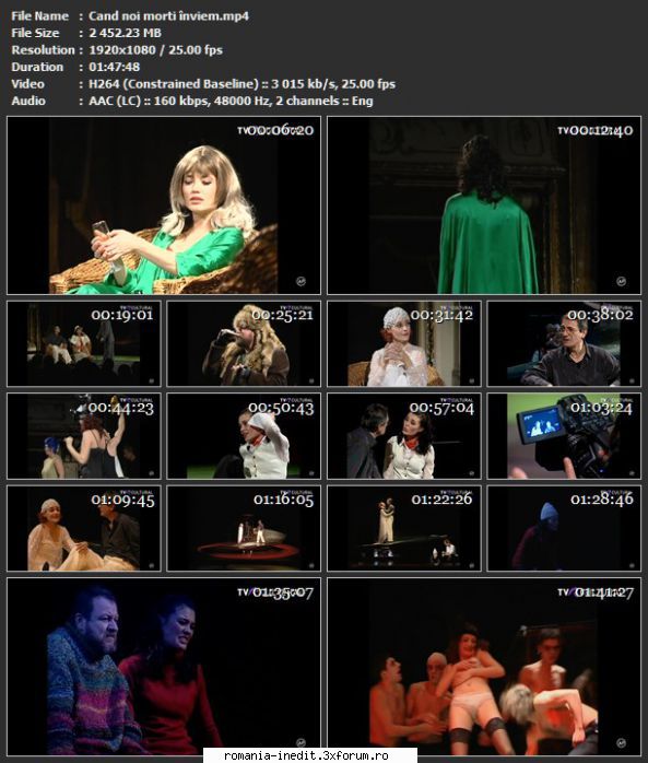 Cand noi mortii inviem(Teatrul National Cluj-Napoca) - sasadoru - Teatru rom�nesc - Romanian Theater