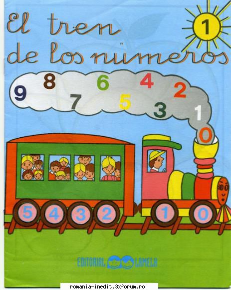 Carti - El tren de los n�meros - Carti prescolari pentru invatarea cifrelor - Carti pentru copii - Books