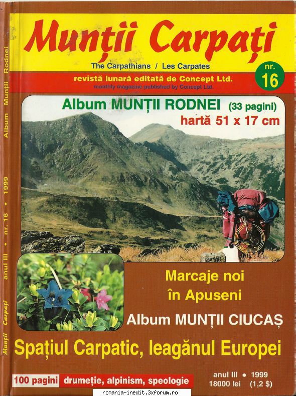 Carti despre munte - Muntii Carpati - revista lunara - nr.16 - Concept - Carti in limba romana