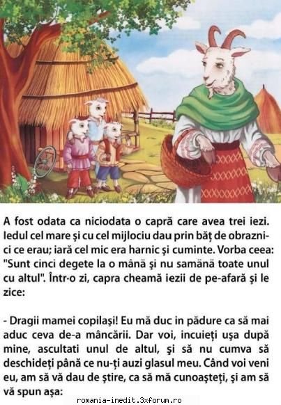 Carti pentru copii - Povesti ilustrate: Capra cu trei iezi Scufita - Carti pentru copii - Books
