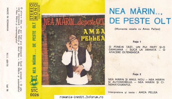 Casete Electrecord - STC0026 - Nea Marin ... de peste Olt - Albume MP3 romanesti - Romanian MP3 albums