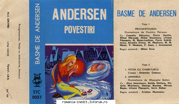 Casete Electrecord - STC0027 - Basme de Andersen Privighetoarea - Albume MP3 romanesti - Romanian MP3 albums