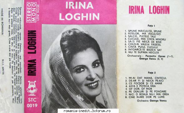 Casete Electrecord - STC0019 - Irina Loghin Download: Mirror - Albume MP3 romanesti - Romanian MP3 albums