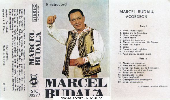 Casete Electrecord - STC 00277 - Marcel Budala Download: Mirror - Albume MP3 romanesti - Romanian MP3 albums