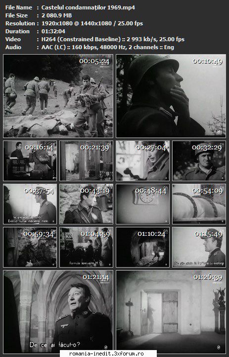 Castelul condamnatilor (1969) - sasadoru - Filme rom�nesti - Romanian Movies