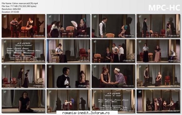 Cehov reancarcat(Institutul Cultural Roman) - REGIA: Lect. univ.dr - Teatru rom�nesc - Romanian Theater