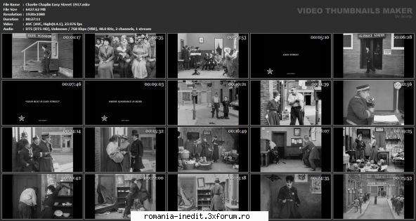 Charles Spencer Chaplin - Charlie Chaplin Easy Street 1917 Year:1917 - Filme clasice - Old Movies