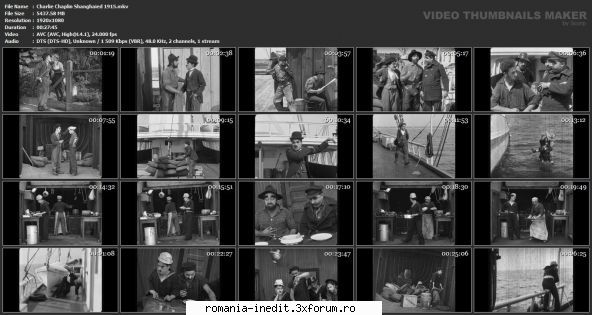 Charles Spencer Chaplin - Charlie Chaplin Shanghaied 1915 Year:1915 Country - Filme clasice - Old Movies