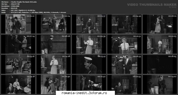 Charles Spencer Chaplin - Charlie Chaplin The Bank 1915 Year:1915 Country - Filme clasice - Old Movies