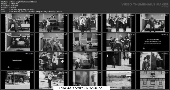 Charles Spencer Chaplin - Charlie Chaplin The Fireman 1916 Year:1916 - Filme clasice - Old Movies