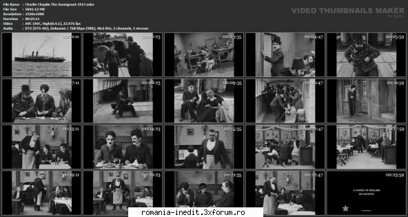 Charles Spencer Chaplin - Charlie Chaplin The Immigrant 1917 Year:1917 - Filme clasice - Old Movies