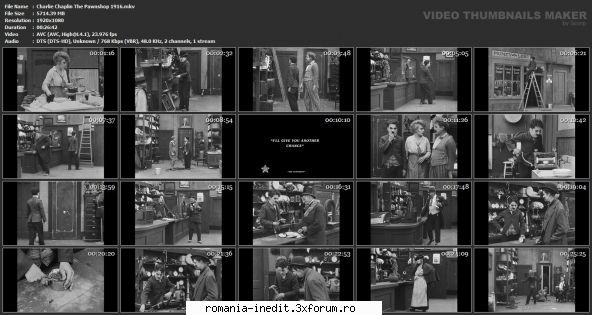Charles Spencer Chaplin - Charlie Chaplin The Pawnshop 1916 Year:1916 - Filme clasice - Old Movies