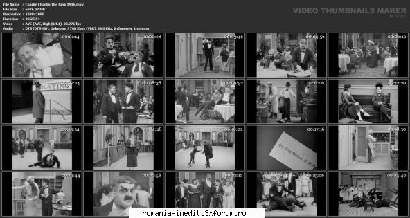Charles Spencer Chaplin - Charlie Chaplin The Rink 1916 Year:1916 Country - Filme clasice - Old Movies