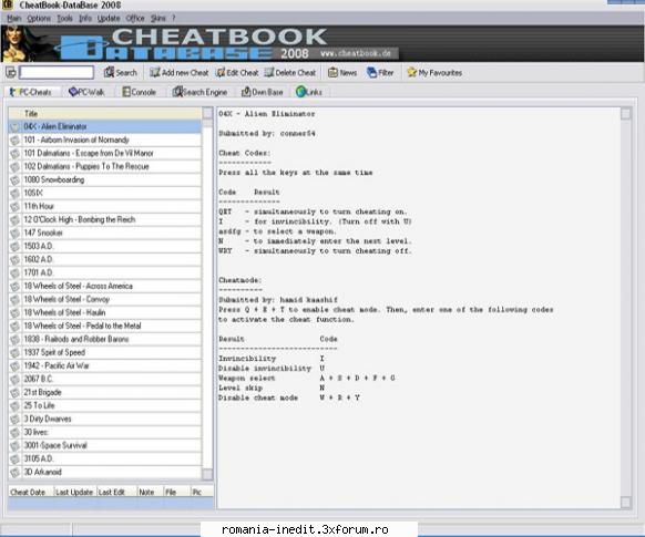 Cheatbook 2008 - Many of the suggestions which we received are now - Jocuri - Games
