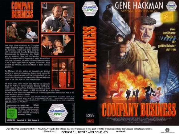 Company Business (1991) - Company Business (1991) Afacere dubioasă - Filme - Movies