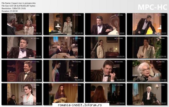 Copacii mor in picioare(TVR) - Distribuție: ILEANA PREDESCU - Teatru rom�nesc - Romanian Theater