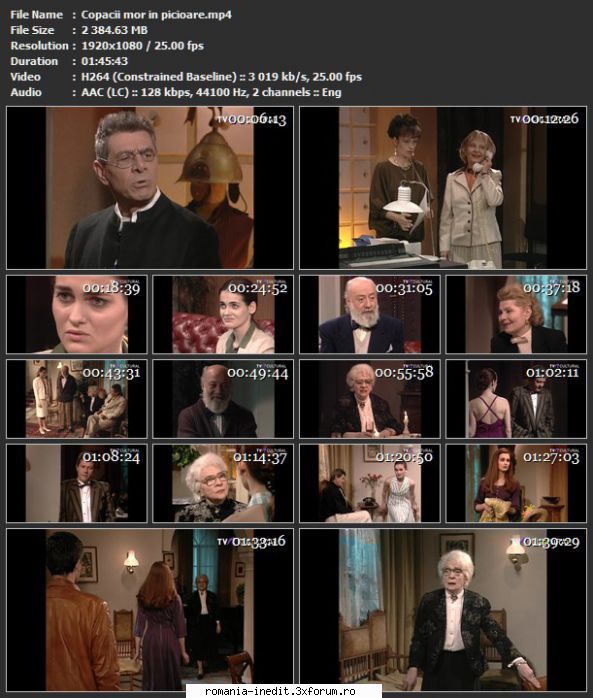 Copacii mor in picioare(TVR) - sasadoru - Teatru rom�nesc - Romanian Theater