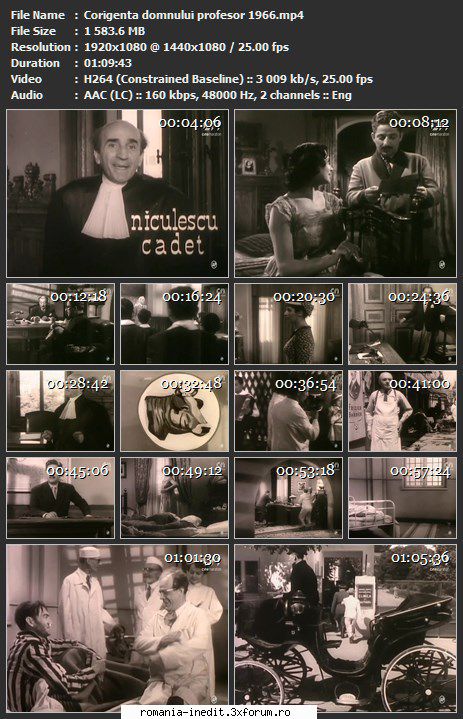 Corigenta domnului profesor (1966) - sasadoru - Filme rom�nesti - Romanian Movies