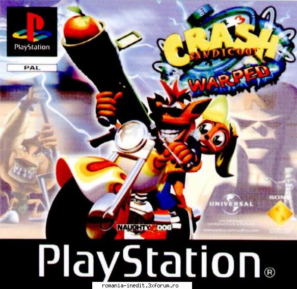 Crash Bandicoot 3: Warped (PSX) for PSP - Crash Bandicoot 3: Warped for PSP (PSX/PS1) Size - Emulatoare