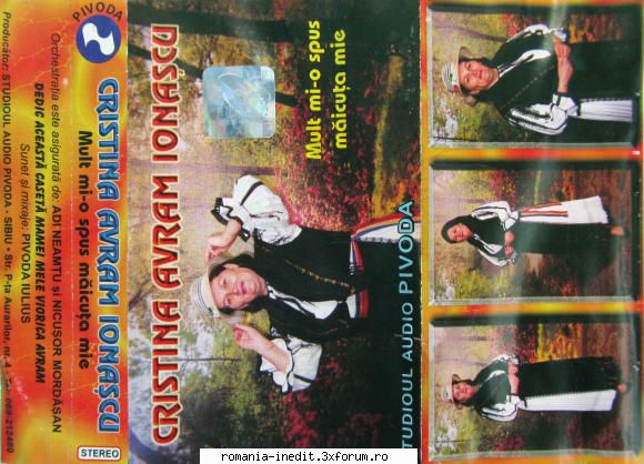 Cristina Avram Ionascu - Mult mi-a spus maicuta mie - sorin00098 - Muzica populara romaneasca - Romanian folk