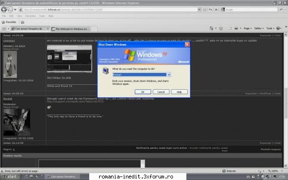 Cum opresc fereastra de autentificare la pornirea pc-ului - multumesc mult ! dar din pacate - Tech Support
