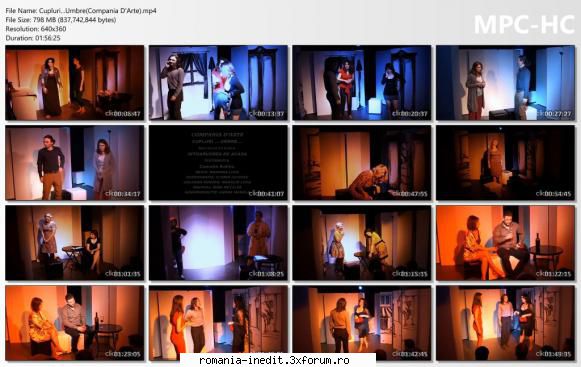 Cupluri...Umbre(Compania D'Arte) - Distributia spectacolului � in - Teatru rom�nesc - Romanian Theater