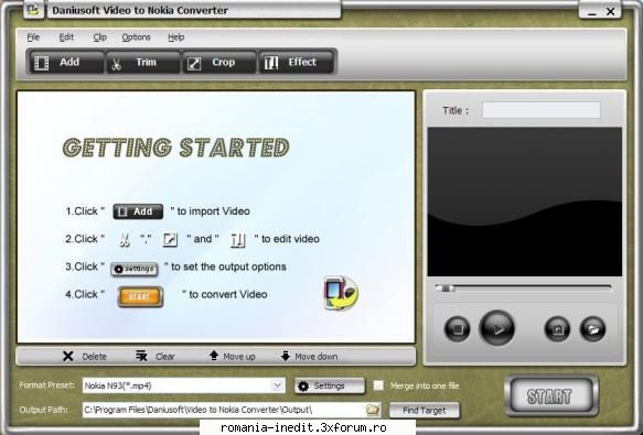 Daniusoft Video to Nokia Converter 1.3.22 - Daniusoft Video to Nokia Converter is - PDA / Mobile Technology